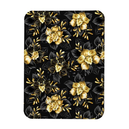 Naadloos met sieraden orchideeën magneet (Verticaal)