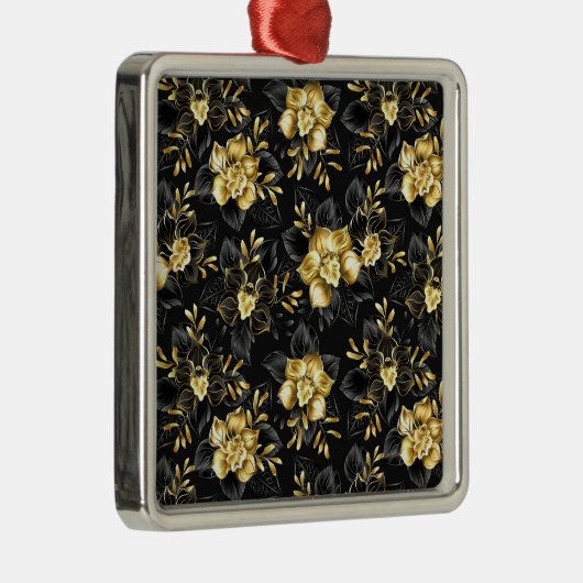 Naadloos met sieraden orchideeën metalen ornament (Rechts)