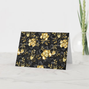 Naadloos met sieraden orchideeën notitiekaartje