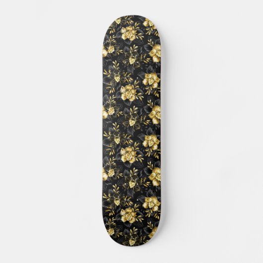 Naadloos met sieraden orchideeën persoonlijk skateboard (Voorkant)