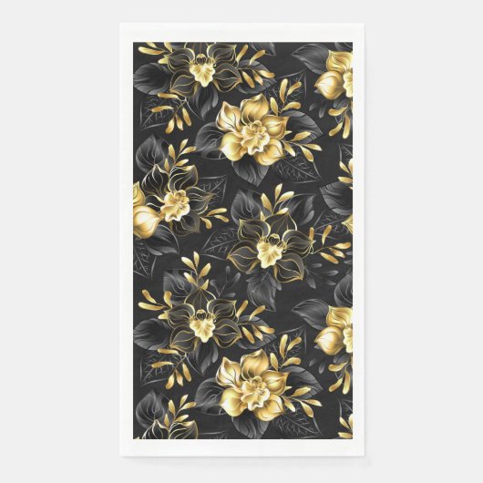 Naadloos met sieraden orchideeën servet (Voorkant)