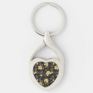 Naadloos met sieraden orchideeën sleutelhanger