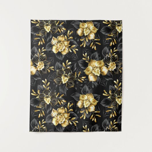 Naadloos met sieraden orchideeën wandkleed (Voorkant)