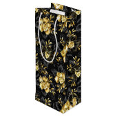 Naadloos met sieraden orchideeën wijn cadeautas (Achterkant Gekanteld)