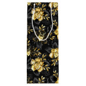 Naadloos met sieraden orchideeën wijn cadeautas (Achterkant)