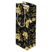 Naadloos met sieraden orchideeën wijn cadeautas (Voorkant Gekanteld)