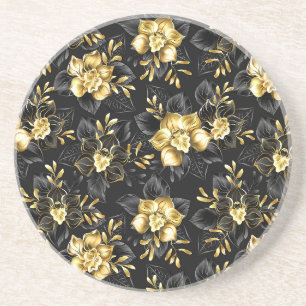 Naadloos met sieraden orchideeën zandsteen onderzetter