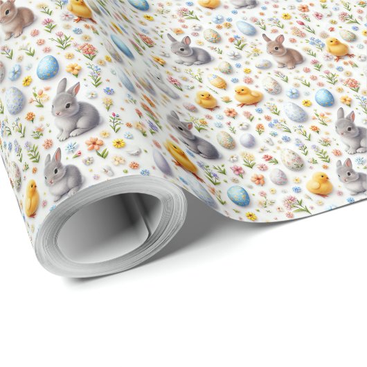 Naadloos Micro Ditsy Patroon - Klein Pasen Element Cadeaupapier (Rol Hoek)