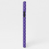 Naadloos midden paars stippenpatroon iPhone hoesje (Rechterkant)