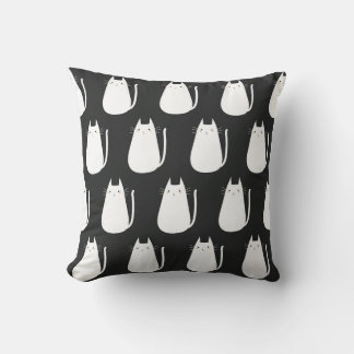 Naadloos minimalistische vectorpatroon van grappig kussen