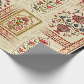 Naadloos, mooi moghal-bloemmotief met patter cadeaupapier (Hoek)