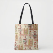 Naadloos, mooi moghal-bloemmotief met patter tote bag (Voorkant)