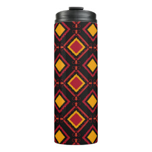 Naadloos motief batikpatroon van de kawung. Embroi Thermosbeker