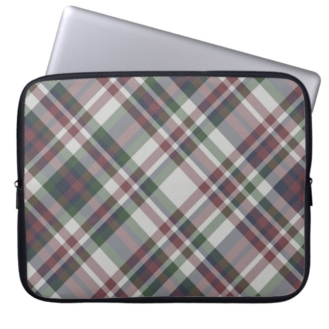 Naadloos  multicolor tartanpatroon. Pond Laptop Sleeve (Voorkant)