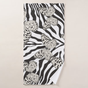 Naadloos multicolor vlinderpatroon. B Badhanddoek
