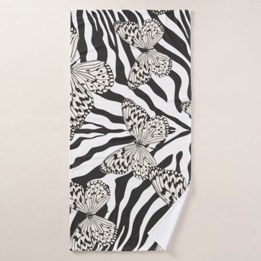 Naadloos  multicolor vlinderpatroon. B Badhanddoek (Badhanddoek)
