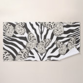 Naadloos  multicolor vlinderpatroon. B Badhanddoek (Badhanddoek)