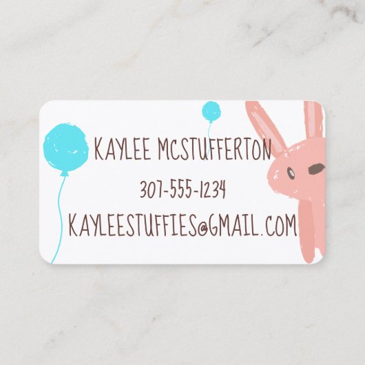 naadloos naadloos handgemaakt opgevuld dierlijk na visitekaartje (Achterkant)