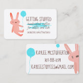 naadloos naadloos handgemaakt opgevuld dierlijk na visitekaartje (Voorkant / Achterkant)