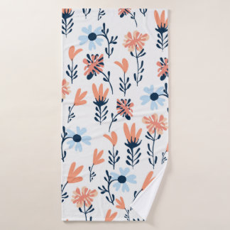 Naadloos natuurlijk bloempatroon, abstracte bloeme badhanddoek
