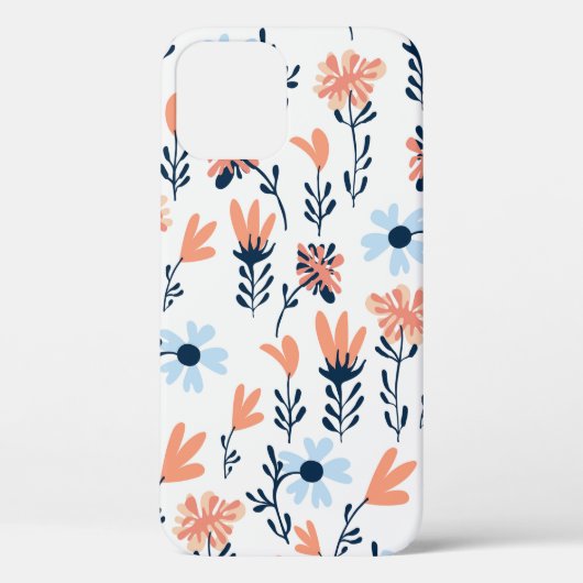 Naadloos natuurlijk bloempatroon, abstracte bloeme Case-Mate iPhone case (Achterkant)