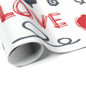 Naadloos nautisch patroon cadeaupapier (Rol Hoek)