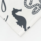 Naadloos nautisch patroon fleece deken (Hoek)