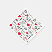 Naadloos nautisch patroon servet (Hoek)