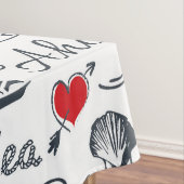 Naadloos nautisch patroon tafelkleed (Voorbeeld)