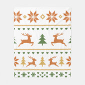 naadloos  Nordic herfst winterpatroon Fleece Deken (Voorkant)