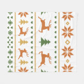naadloos  Nordic herfst winterpatroon Fleece Deken (Voorkant (Horizontaal))