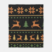 Naadloos  nordic herfst winterpatroon fleece deken (Voorkant)