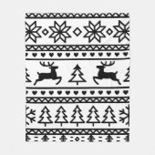 naadloos  Nordic herfst winterpatroon Fleece Deken (Voorkant)