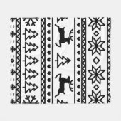 naadloos  Nordic herfst winterpatroon Fleece Deken (Voorkant (Horizontaal))
