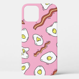 Naadloos ontbijtpatroon met gebakken eieren en bac Case-Mate iPhone case