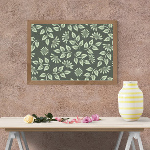 Naadloos ontwerp met bloemen en bladeren foto afdruk