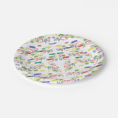 Naadloos ontwerp papieren bordje (Gekanteld)