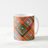 Naadloos ontwerp patchwork. Creative backgr Koffiemok (Voorkant rechts)