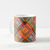 Naadloos ontwerp patchwork. Creative backgr Koffiemok (Voorkant links)