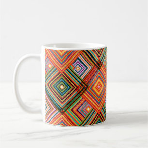 Naadloos ontwerp patchwork. Creative backgr Koffiemok