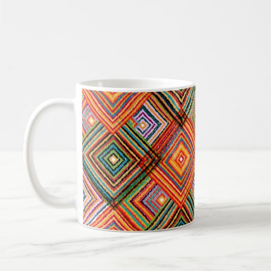 Naadloos ontwerp patchwork. Creative backgr Koffiemok (Links)
