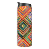 Naadloos ontwerp patchwork. Creative backgr Thermosbeker (Geroteerd rechts)