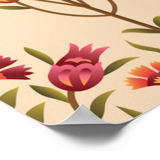 naadloos ontwerp van een muggenbloem poster (Hoek)