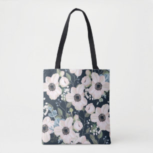 Naadloos ontwerp van florale waterverf met patroon tote bag