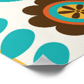 naadloos ontwerp van het bloempatroon.  illustrati poster (Hoek)