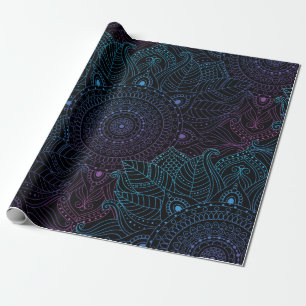 Naadloos oosterend arabeskpatroon. Opgerolde decor Cadeaupapier