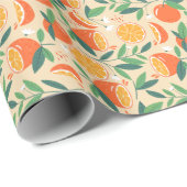 Naadloos oranje patroon, abstracte  kunst. cadeaupapier (Rol Hoek)