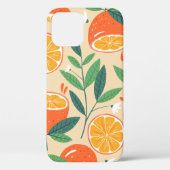 Naadloos oranje patroon, abstracte  kunst. Case-Mate iPhone case (Achterkant)