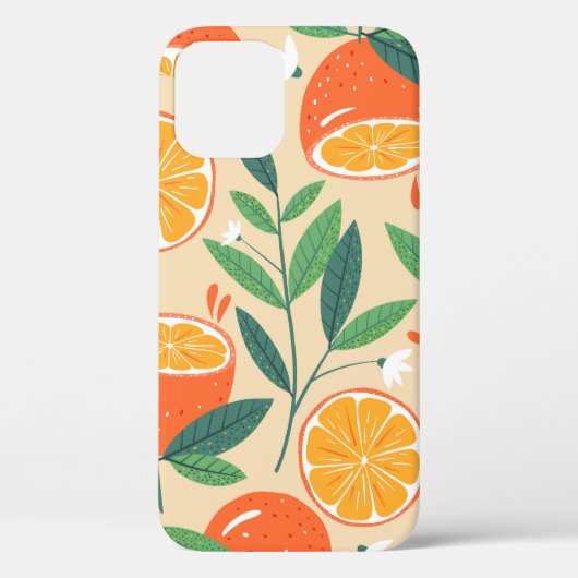 Naadloos oranje patroon, abstracte  kunst. Case-Mate iPhone case (Achterkant)