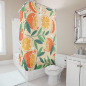 Naadloos oranje patroon, abstracte  kunst. douchegordijn (In situ)